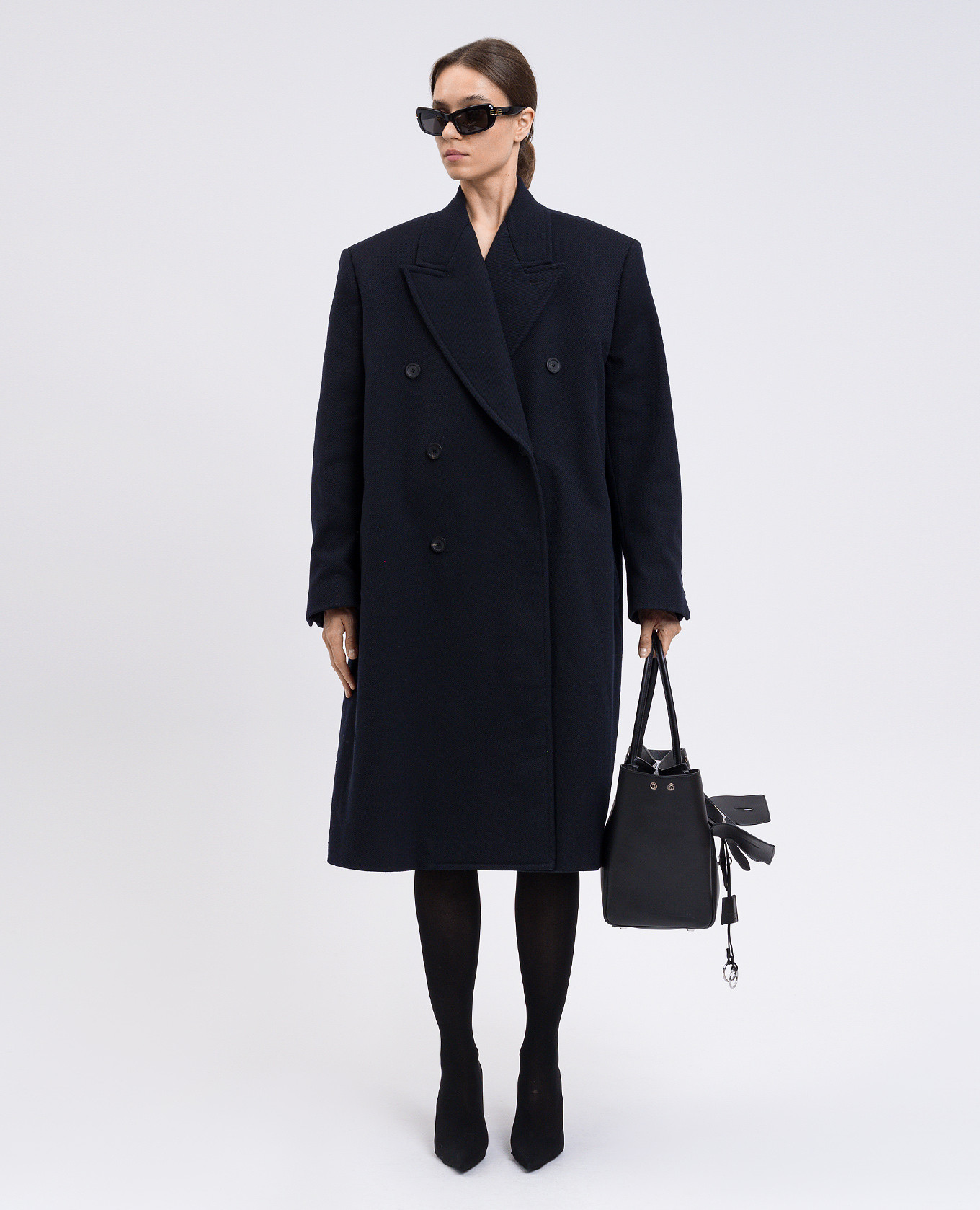 Blue double-breasted coat with wool Balenciaga 2