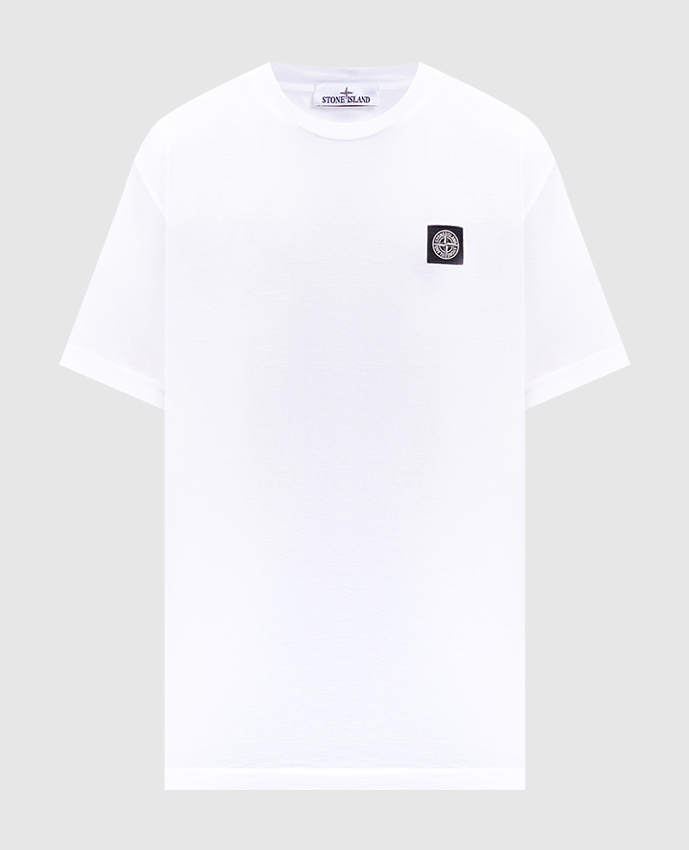 

White T-shirt with logo patch Stone Island