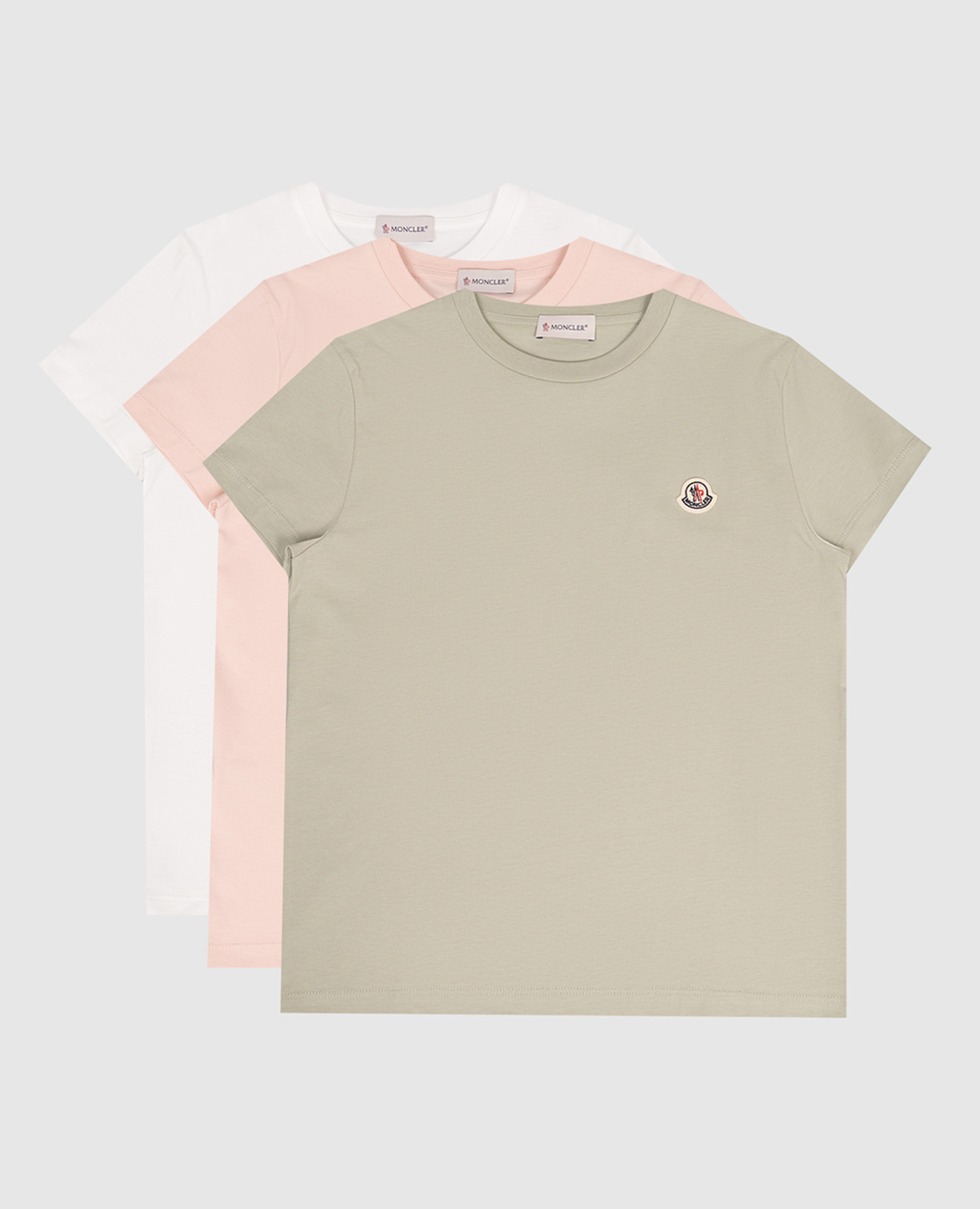 Children&#39;s set of T-shirts with logo Moncler ENFANT