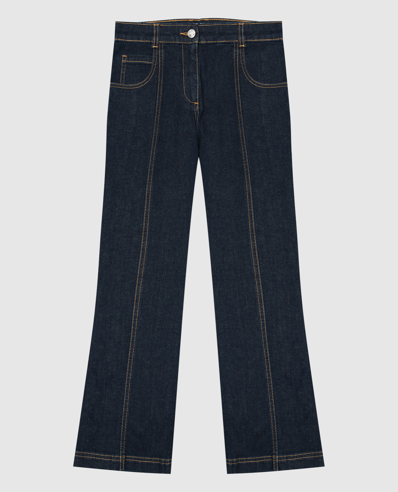 

Children's blue flared jeans with logo emblem embroidery Etro