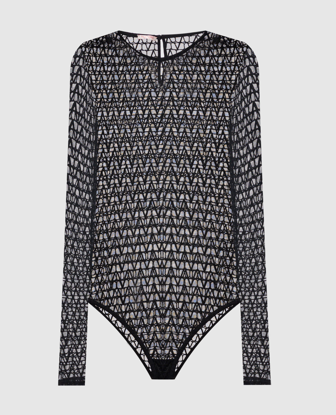 

Black bodysuit with Toile Iconographe embroidery Valentino, Черный