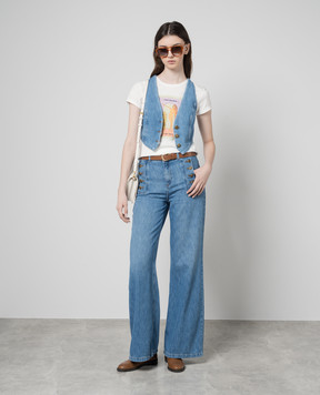 Twinset White t-shirt with Stay Power print 241TT2411