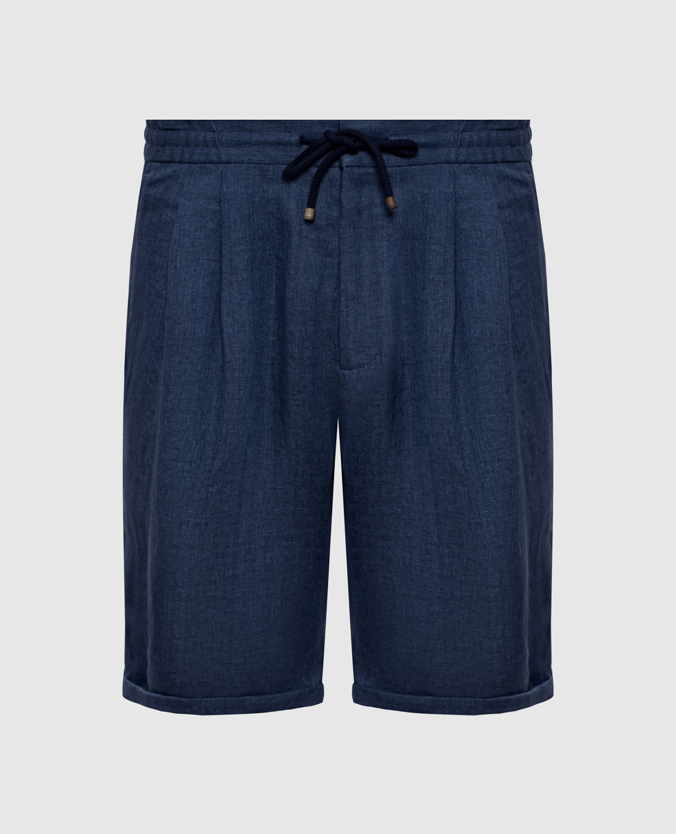 Blue linen shorts Brunello Cucinelli
