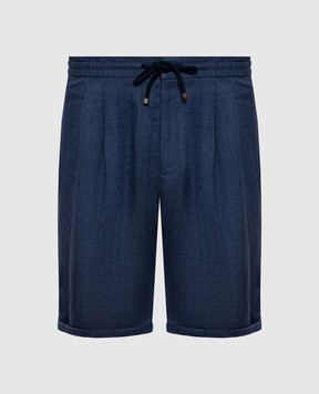 Brunello Cucinelli Blue linen shorts MH251U0020