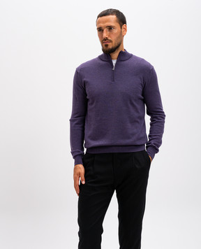 Cashmere&Whiskey Purple merino wool jumper 77397