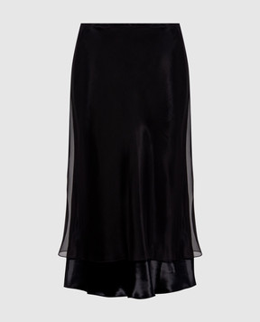 Khaite Monina black silk skirt 41524137