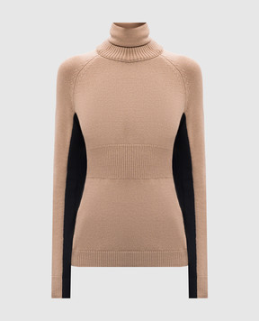 Moncler Grenoble Beige wool sweater with logo J20989F00002A9462