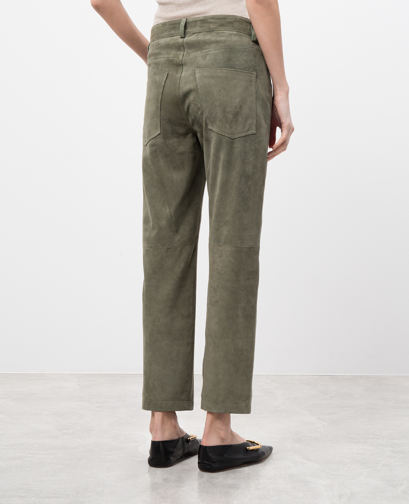 

Diletta green leather pants Simonetta Ravizza