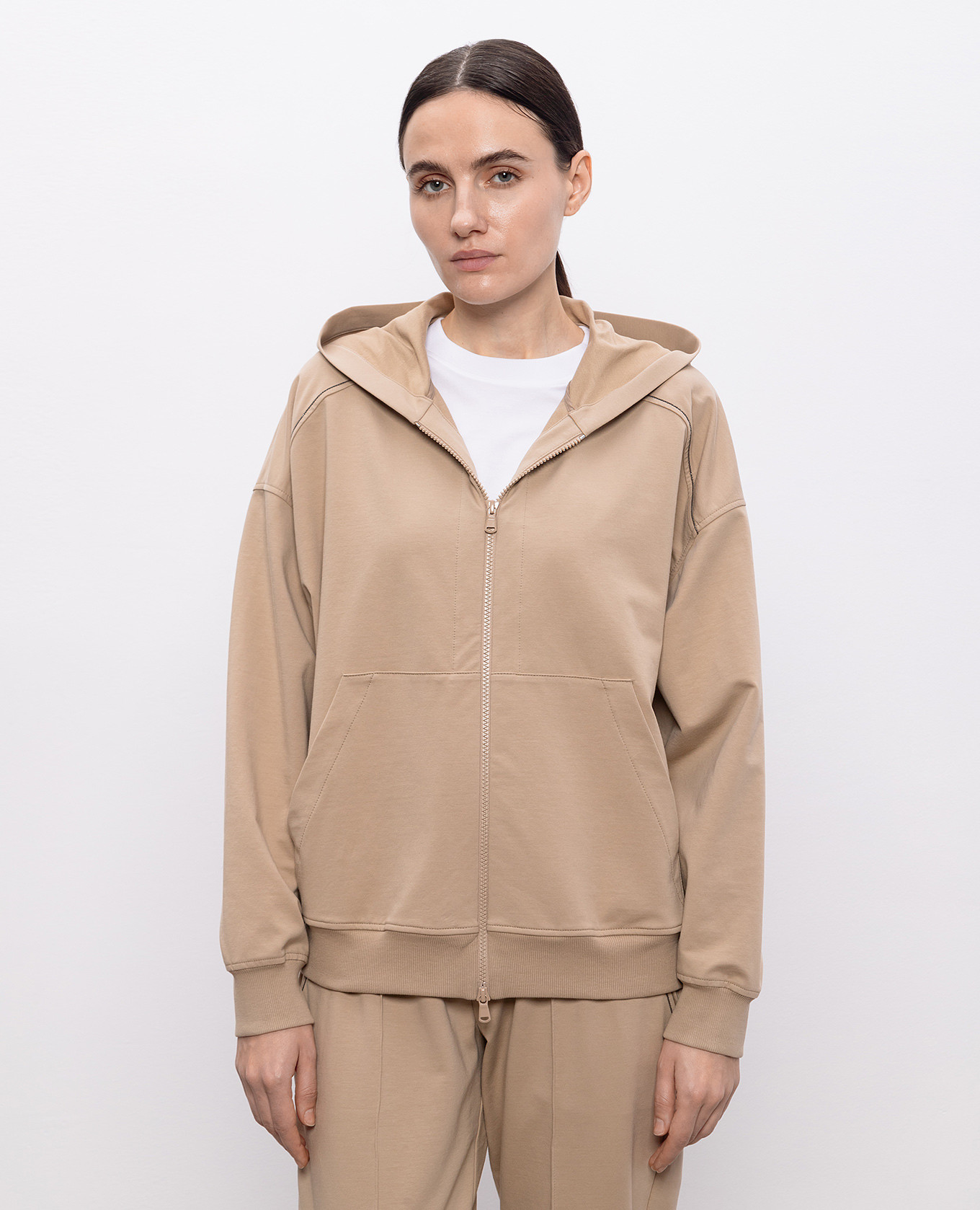 Beige sports jacket with monil chain Brunello Cucinelli 3