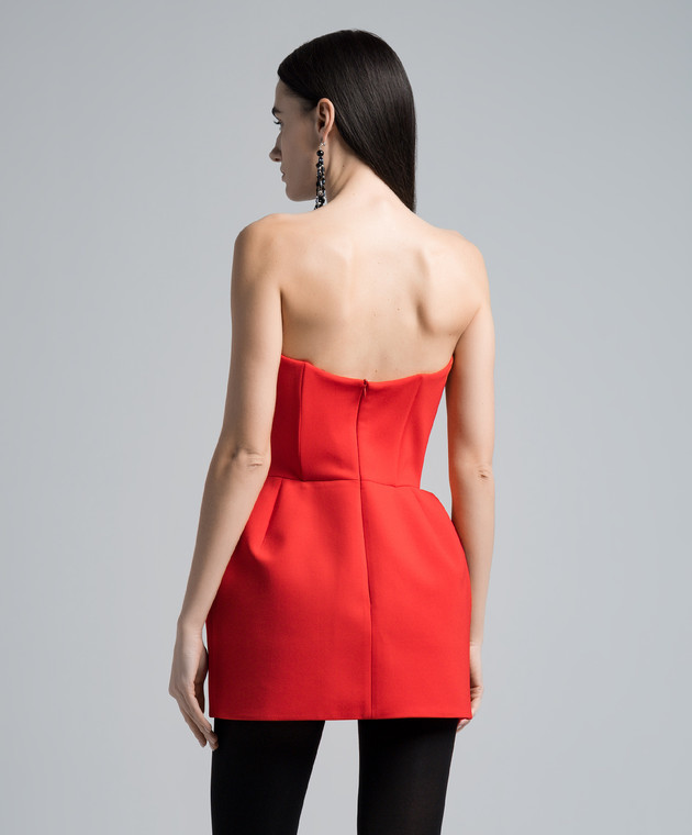 lace babydoll dress in red magda butrym Magda Butrym Flower-appliqu Silk-blend Dress