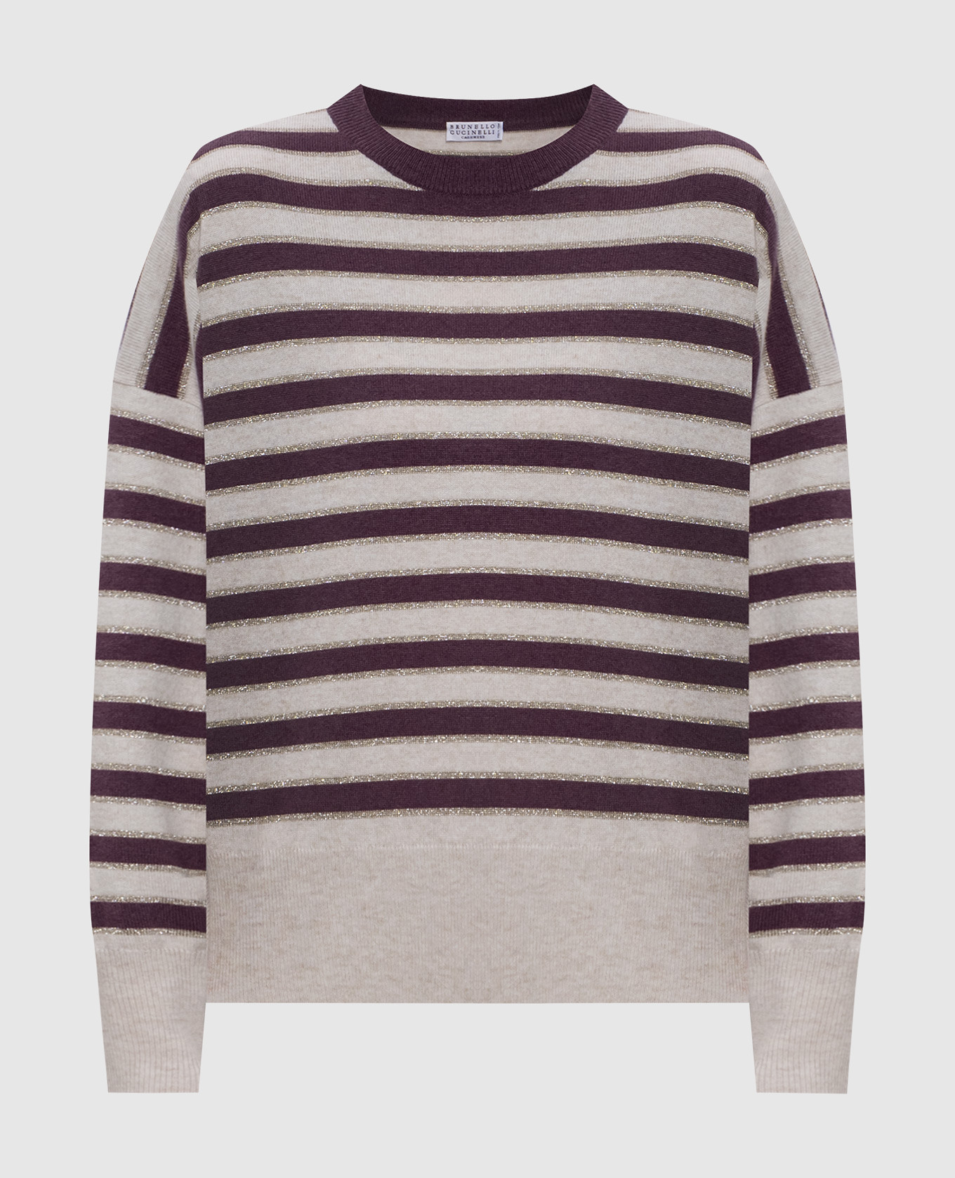 

Beige striped cashmere jumper Brunello Cucinelli