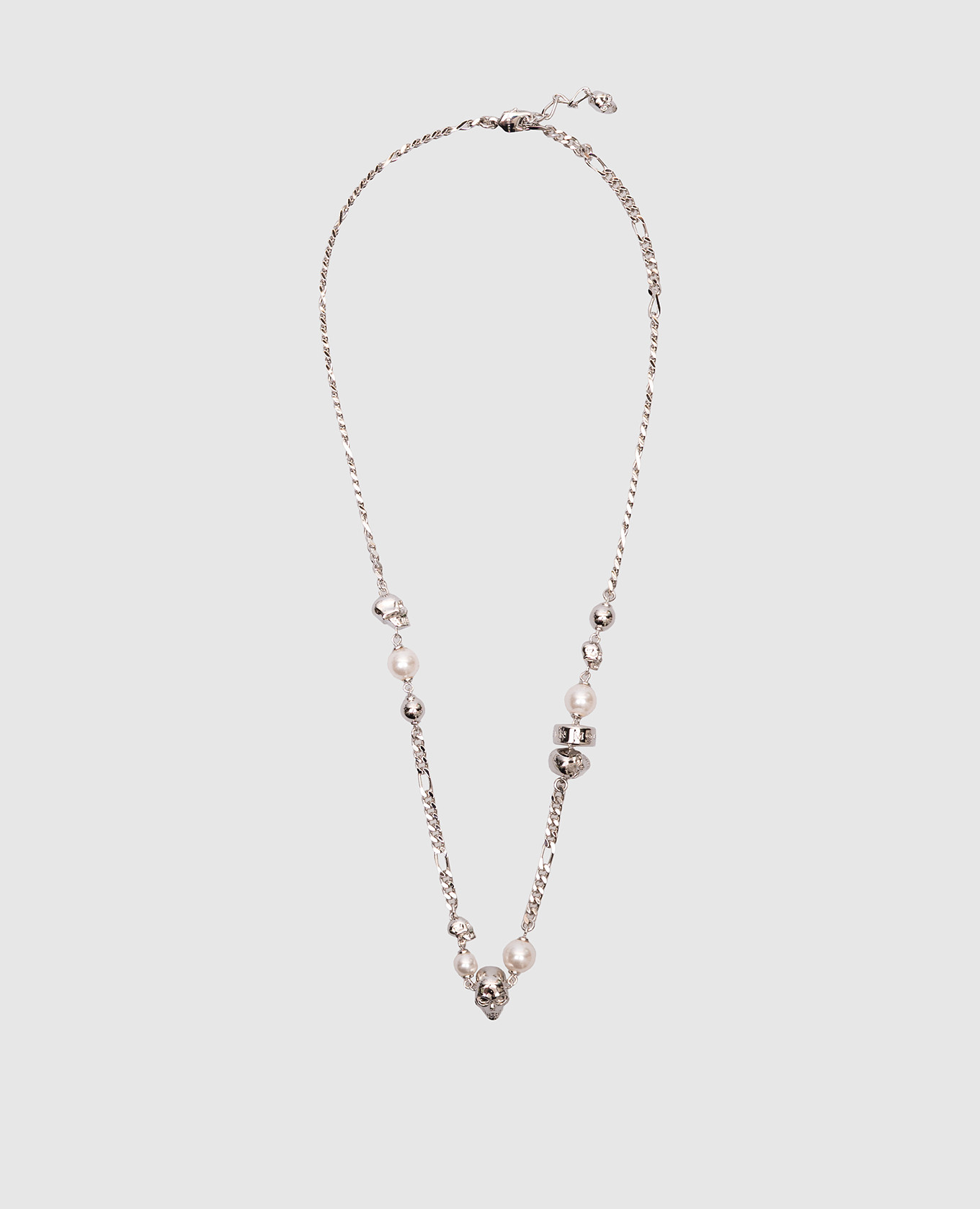 

Silver chain with beads and skulls Alexander McQueen