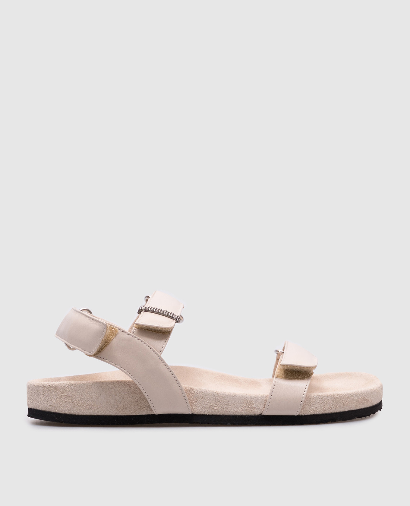 

Children's beige leather sandals with a monil chain Brunello Cucinelli