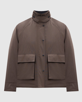 Brunello Cucinelli Brown jacket with wool MM5397907P