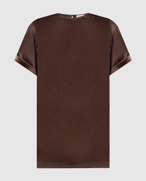 Brunello Cucinelli Brown silk top M0C59DE310