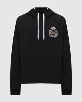 Dolce&Gabbana Black hoodie with logo G9BSGZG7PFU