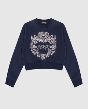 Versace Children's blue sweatshirt with crystals 10181921A14943