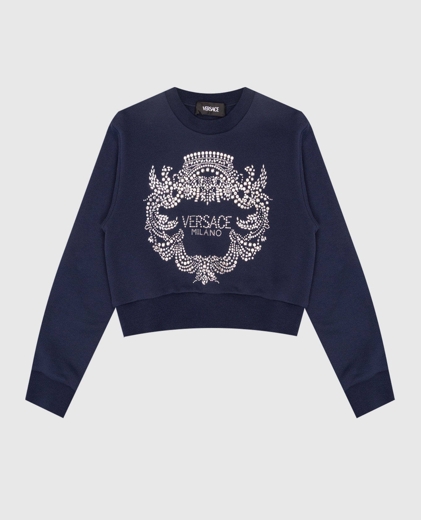 

Children's blue sweatshirt with crystals Versace
