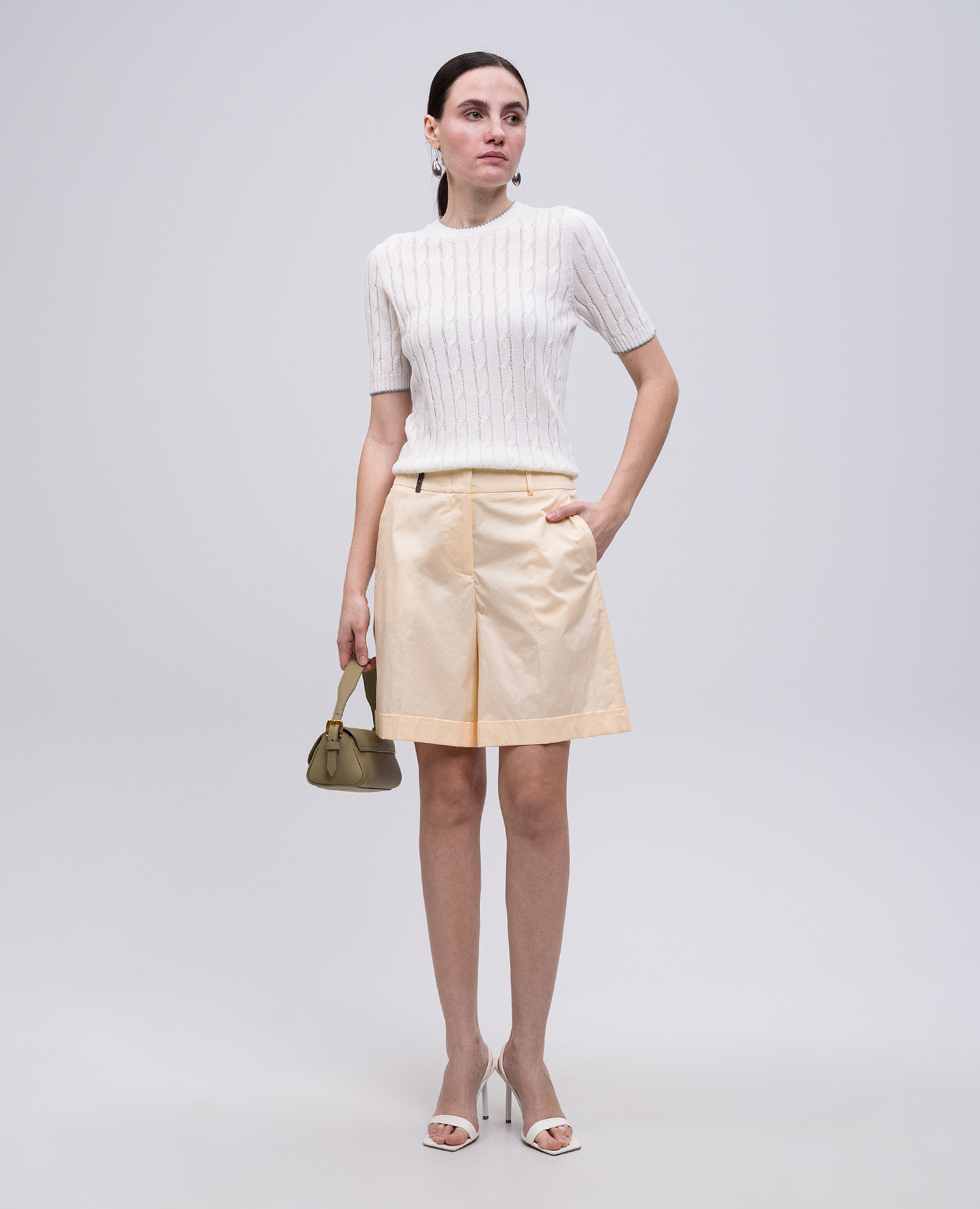 

Yellow shorts with lapels Peserico