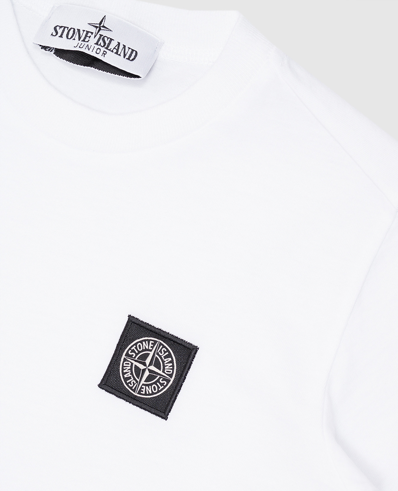 

Children's white T-shirt with logo Stone Island