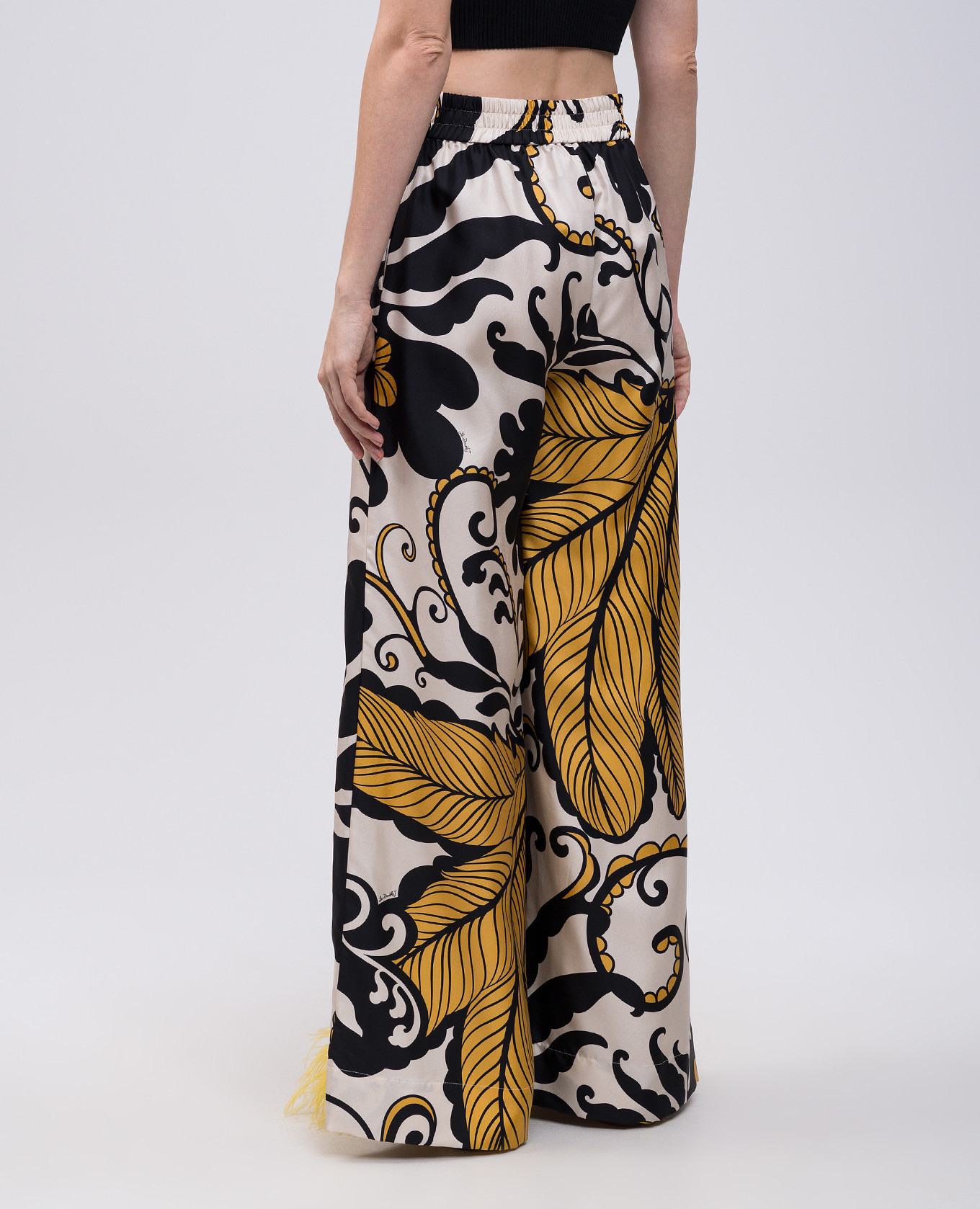 

Printed silk palazzo La DoubleJ, White