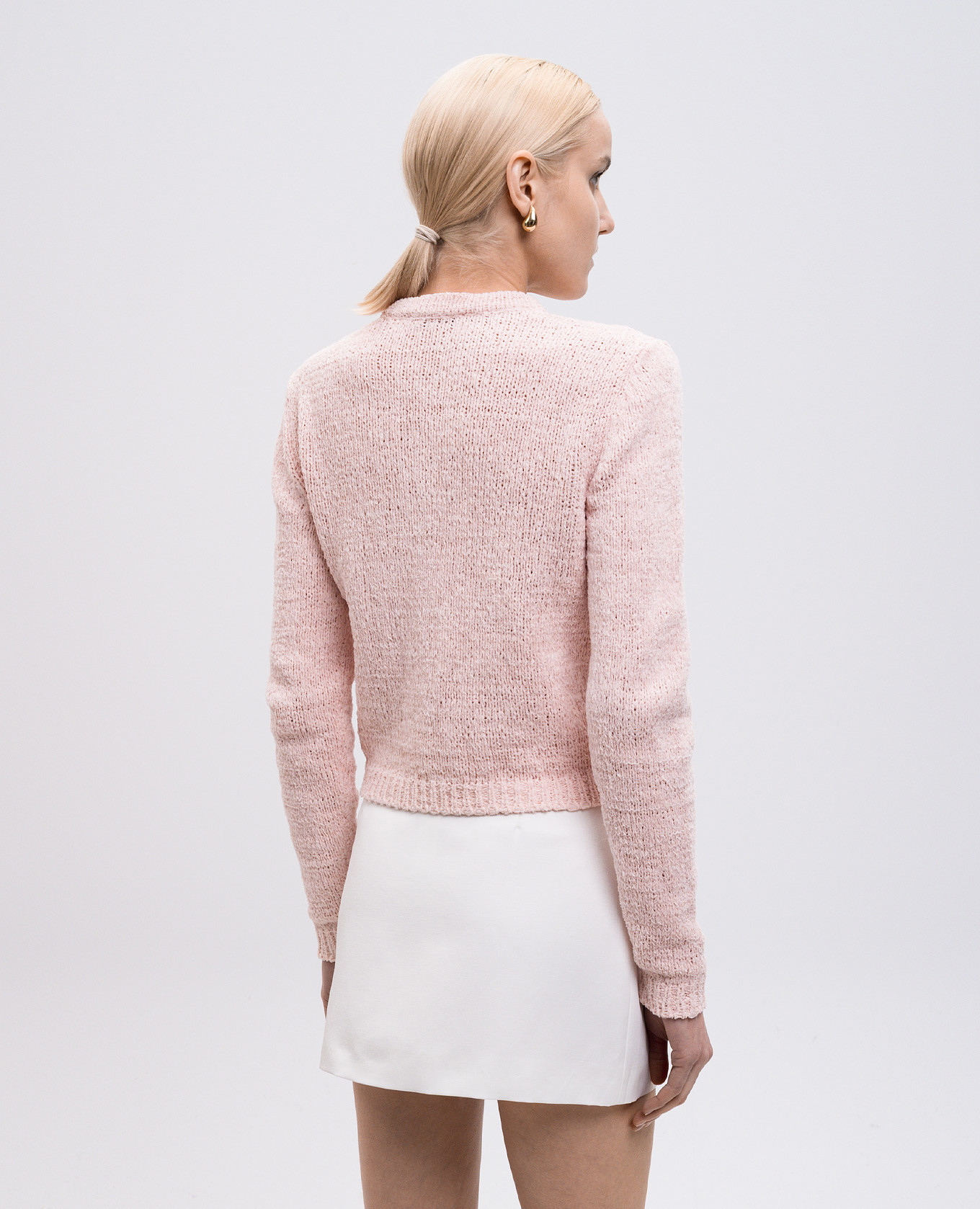 

Pink cardigan with logo Twinset