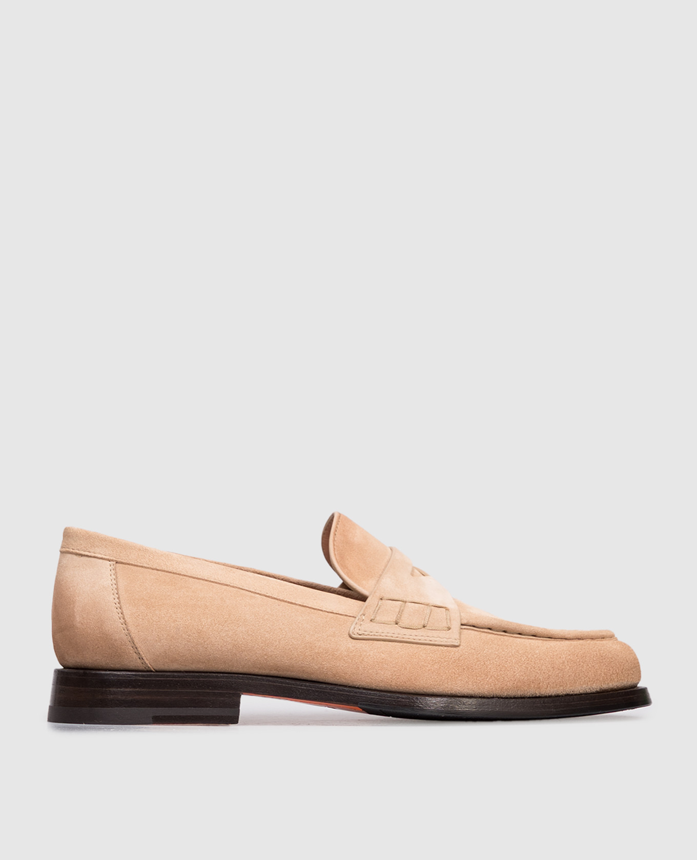 Beige suede loafers Santoni