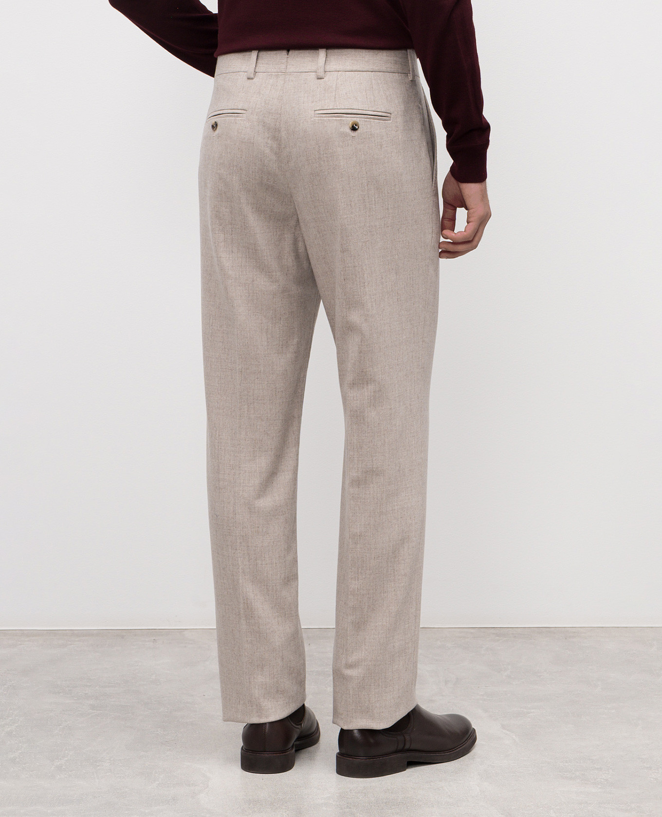

Beige wool and cashmere pants Agnona
