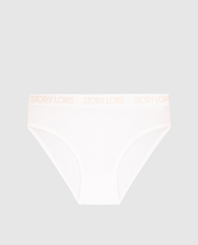 Story Loris Children's white panties with logo 25377