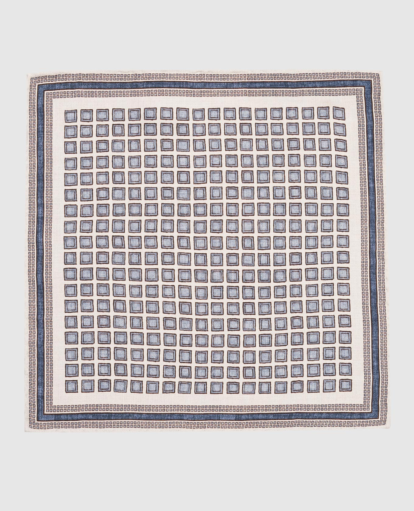 

A gray pache scarf made of silk in a geometric pattern Brunello Cucinelli, Grey