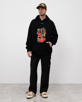 Off-White Black cargo pants with wool OMCO03AS25FAB001