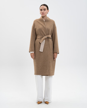 Heresis Beige wool coat with a smell DG57110H420