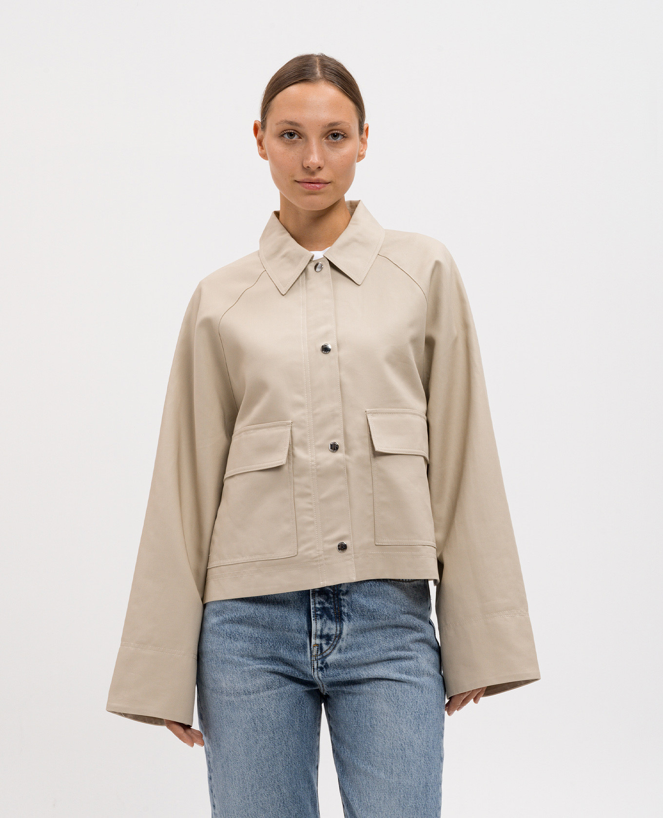 

Beige straight cut jacket Toteme