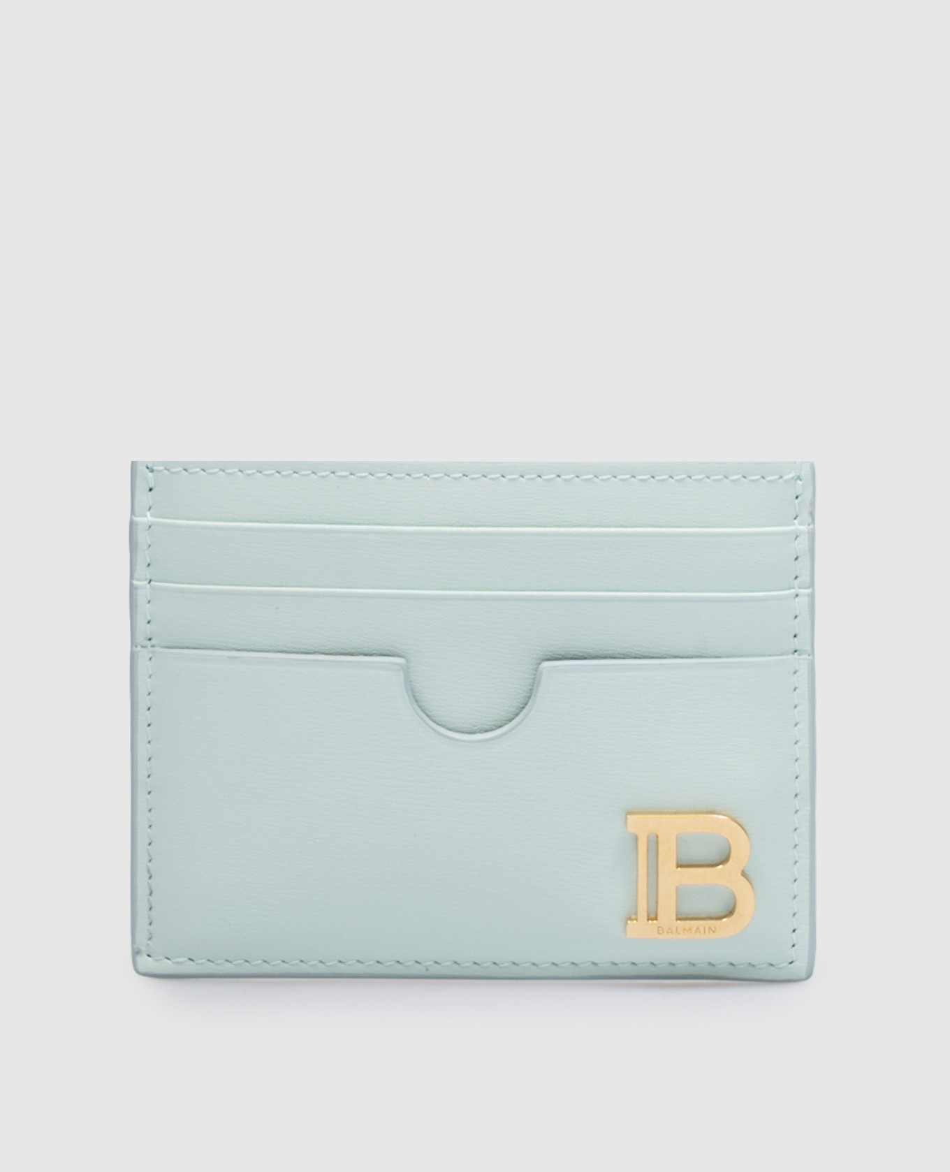 

Green card holder with metal logo Balmain