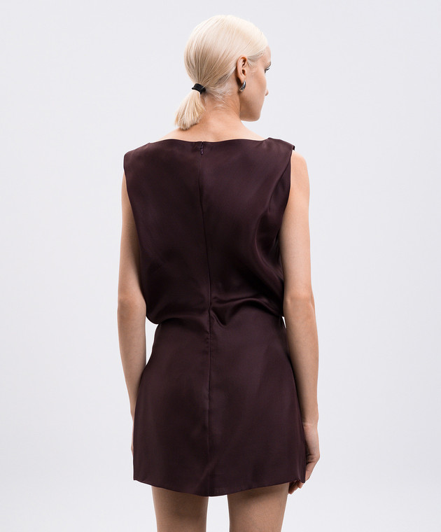 Khaite - Burgundy silk Toma dress 55163002 - shop with European delivery at  Symbol