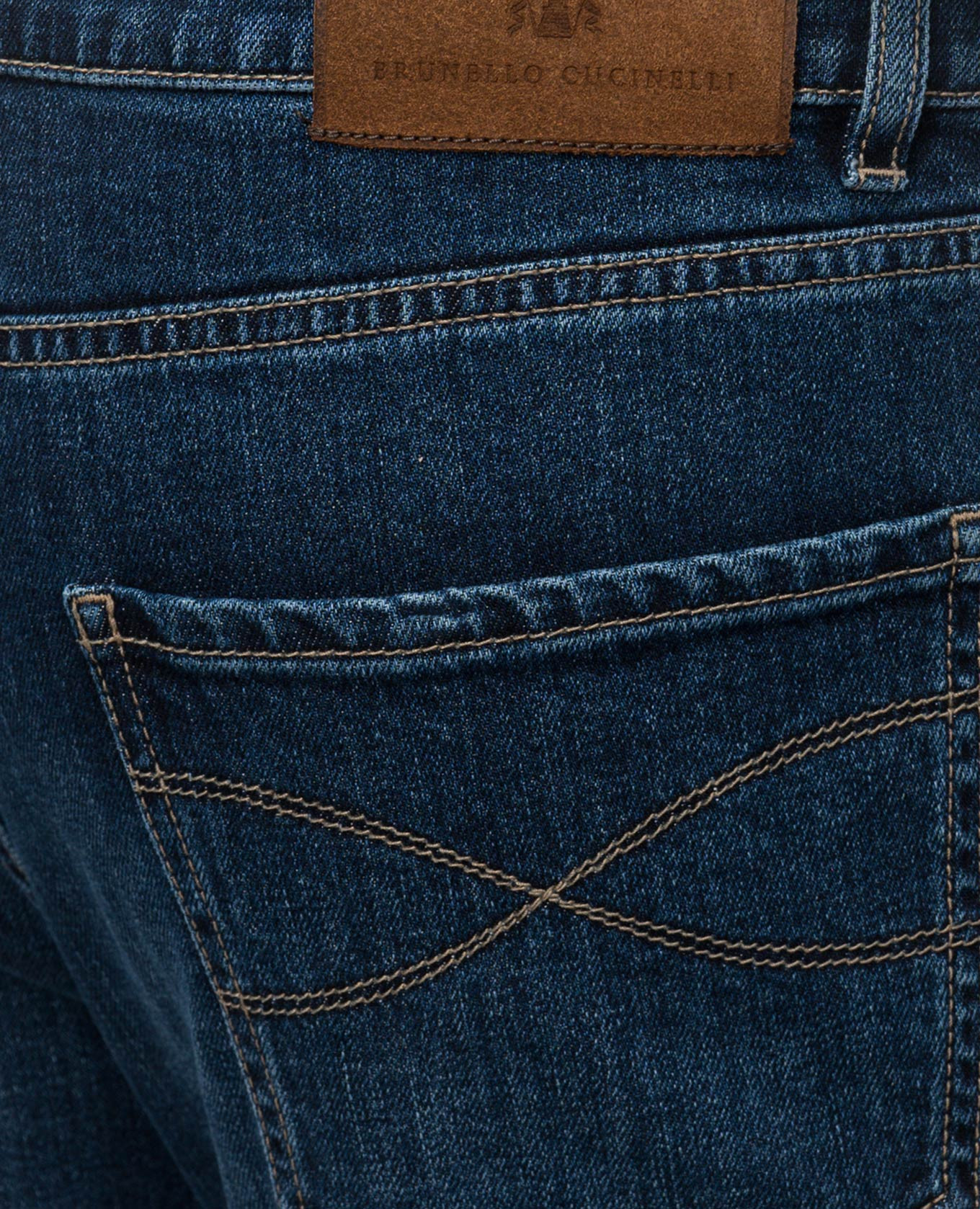 

Blue jeans with a worn effect Brunello Cucinelli
