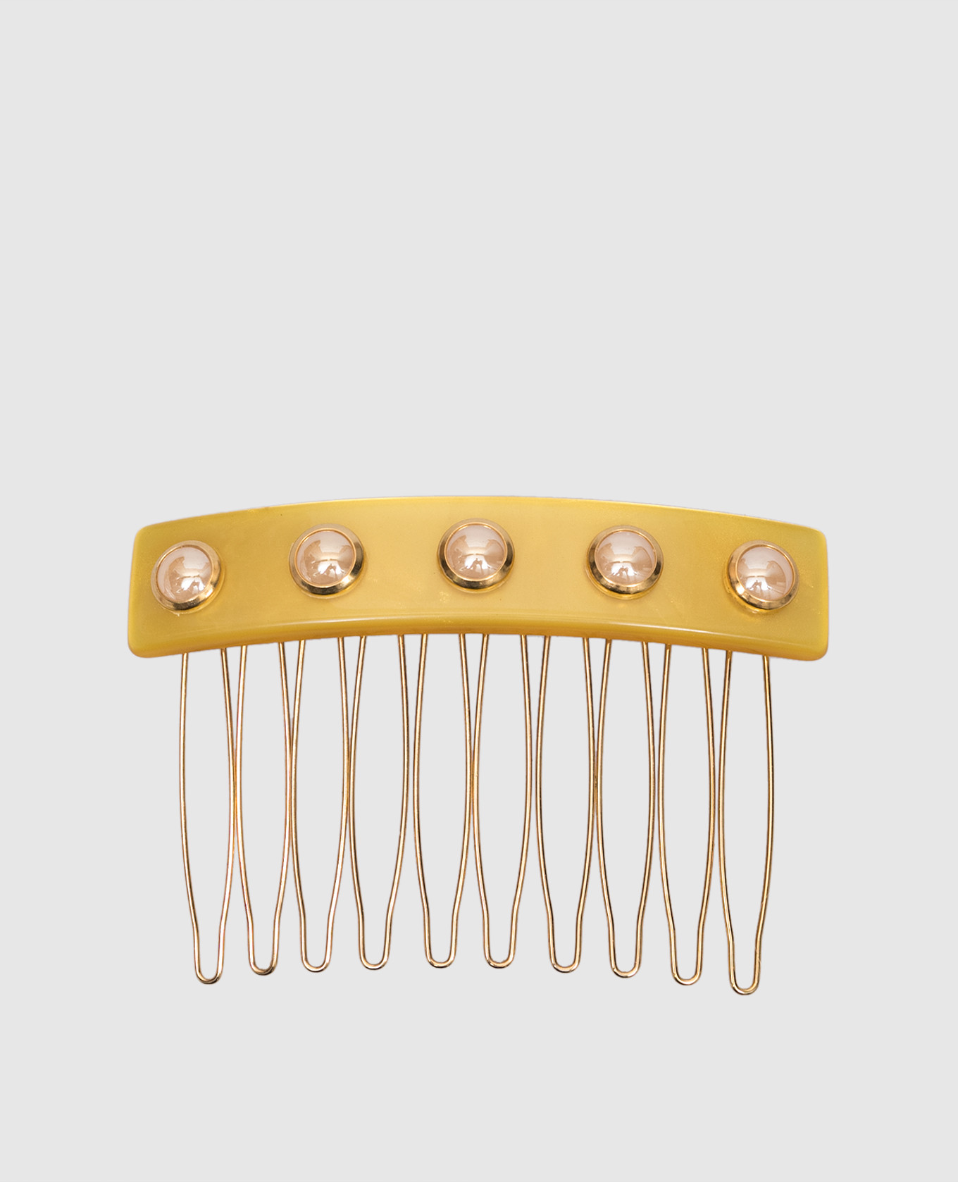 

Yellow comb with beads Davidian, Желтый