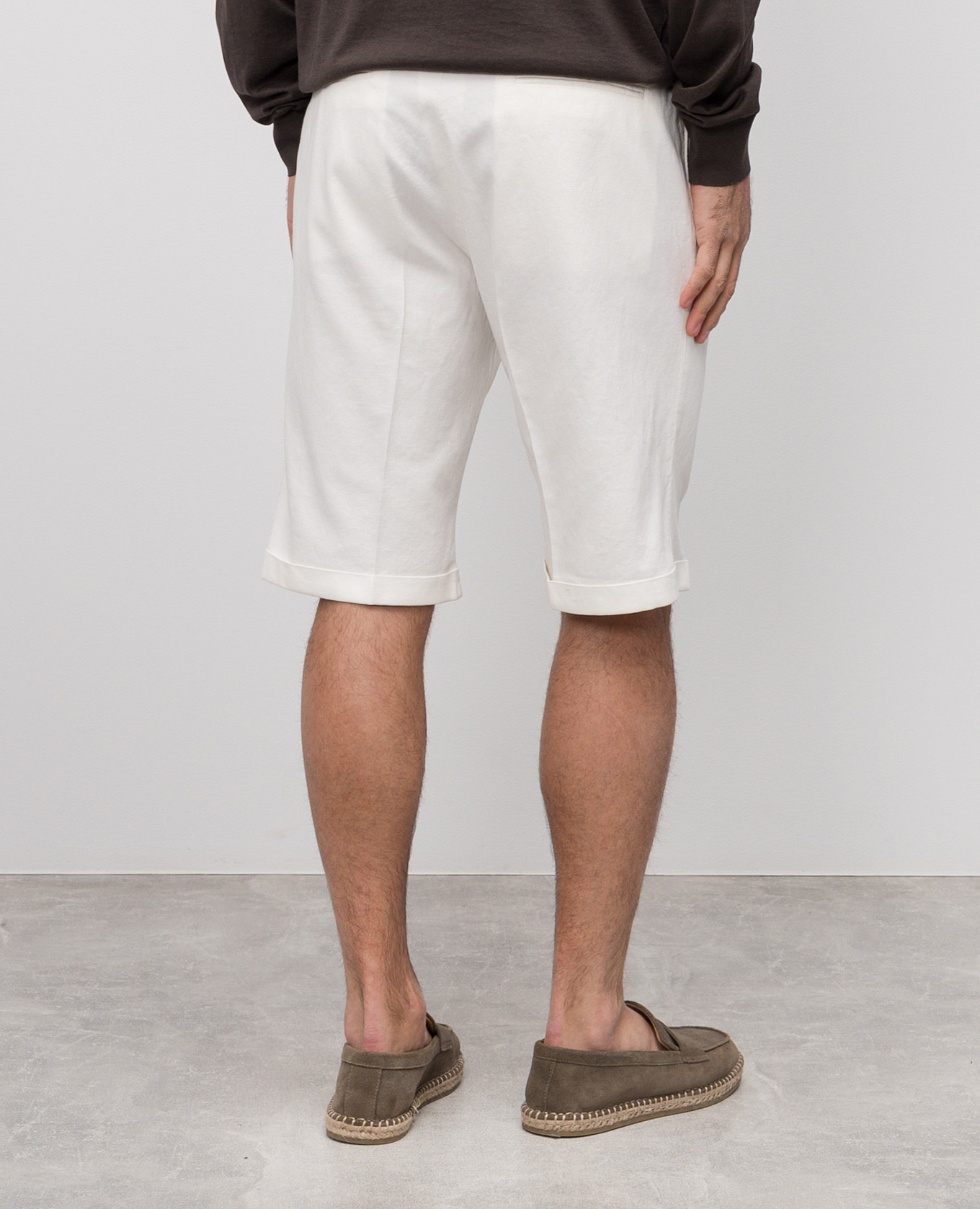 

White linen shorts CAPOBIANCO