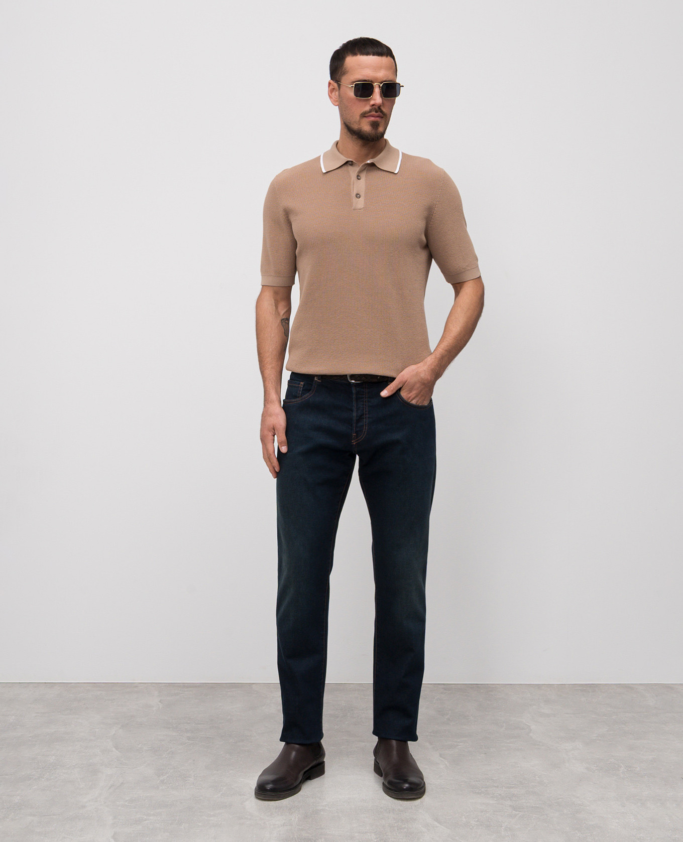 

Beige polo Peserico