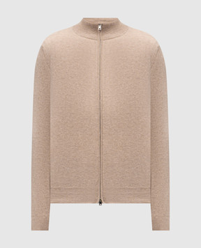 Cashmere&Whiskey Beige cashmere cardigan MU8671312341R