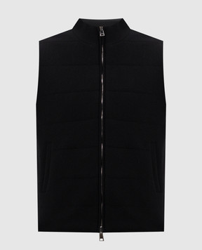 Cashmere&Whiskey Black double-sided vest made of cashmere GM0091340477