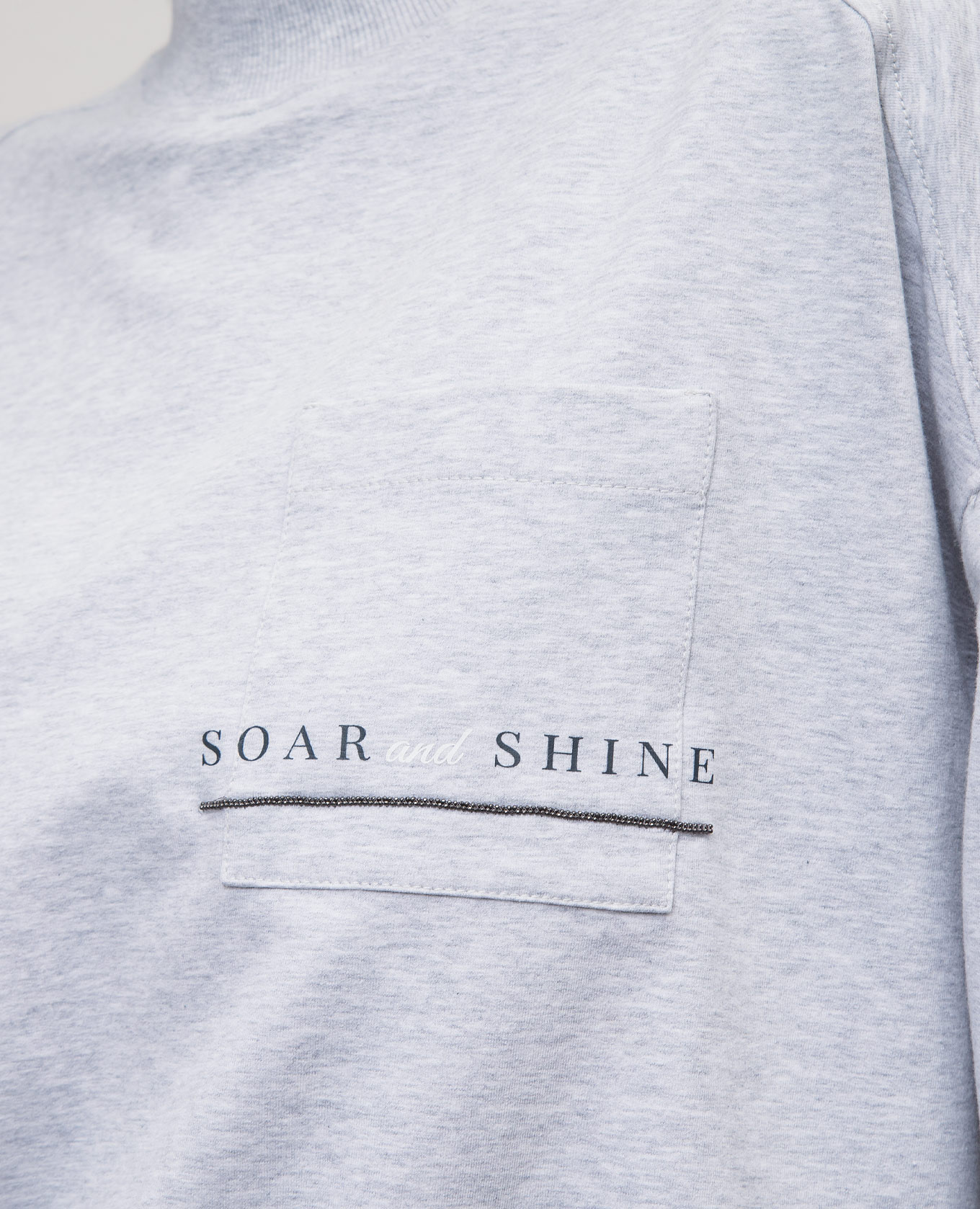 Gray sweatshirt with monil chain Brunello Cucinelli 5
