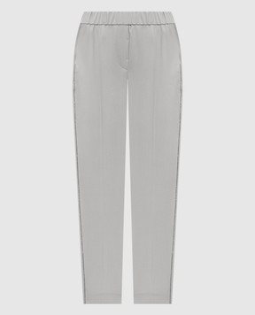 Peserico Wool pants with a monil chain A0457200668