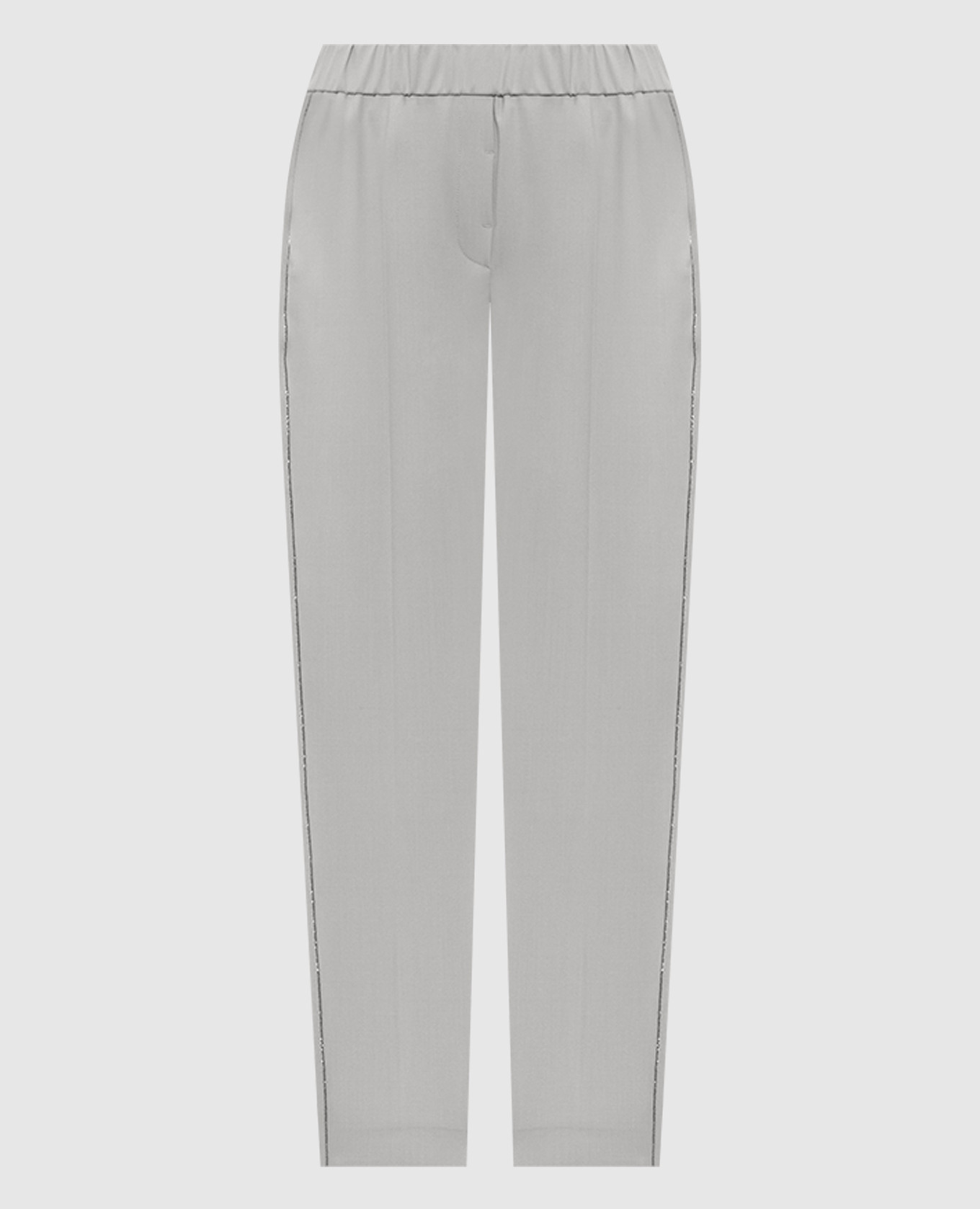 Wool pants with a monil chain Peserico