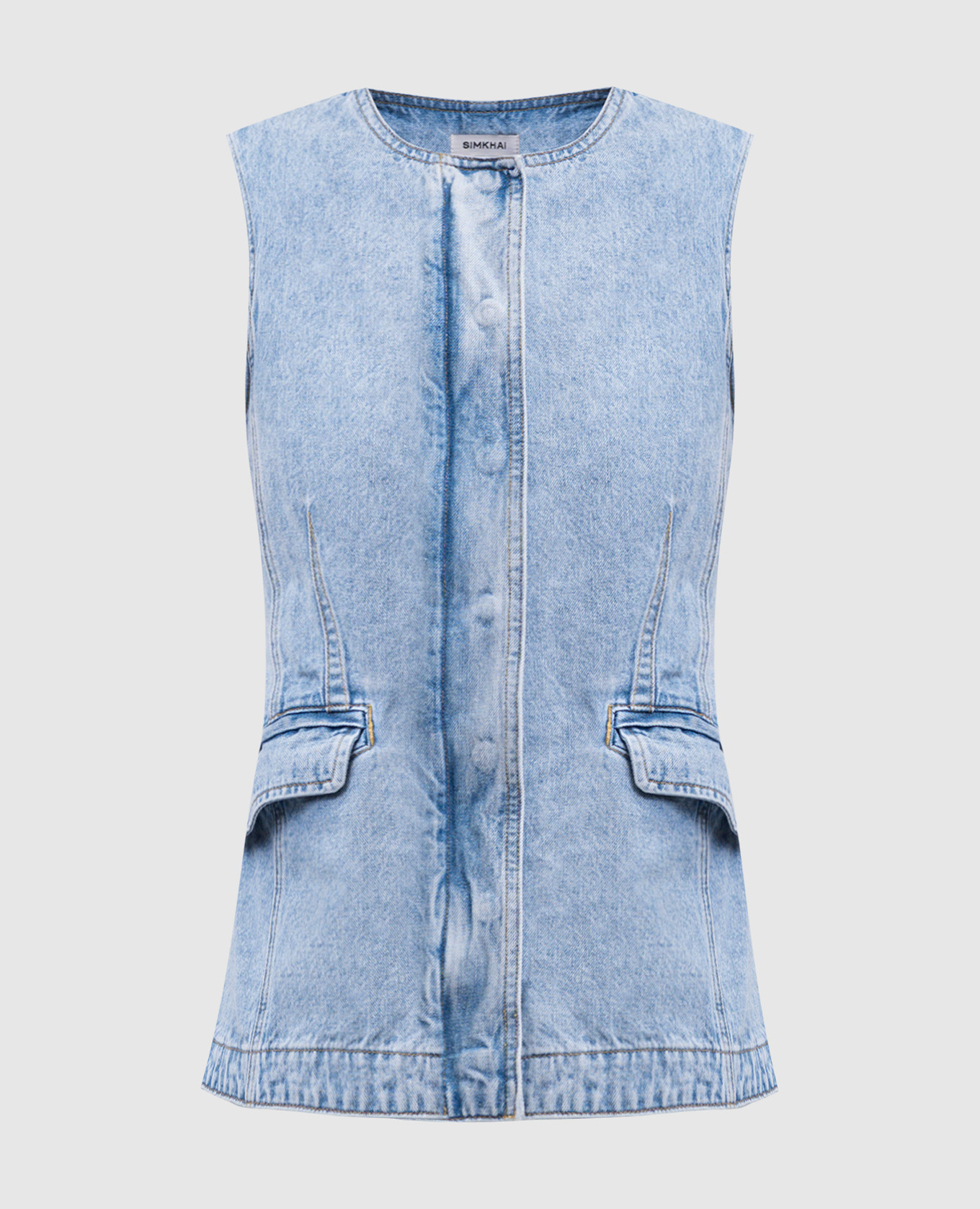

Charley blue denim vest Simkhai, Light blue
