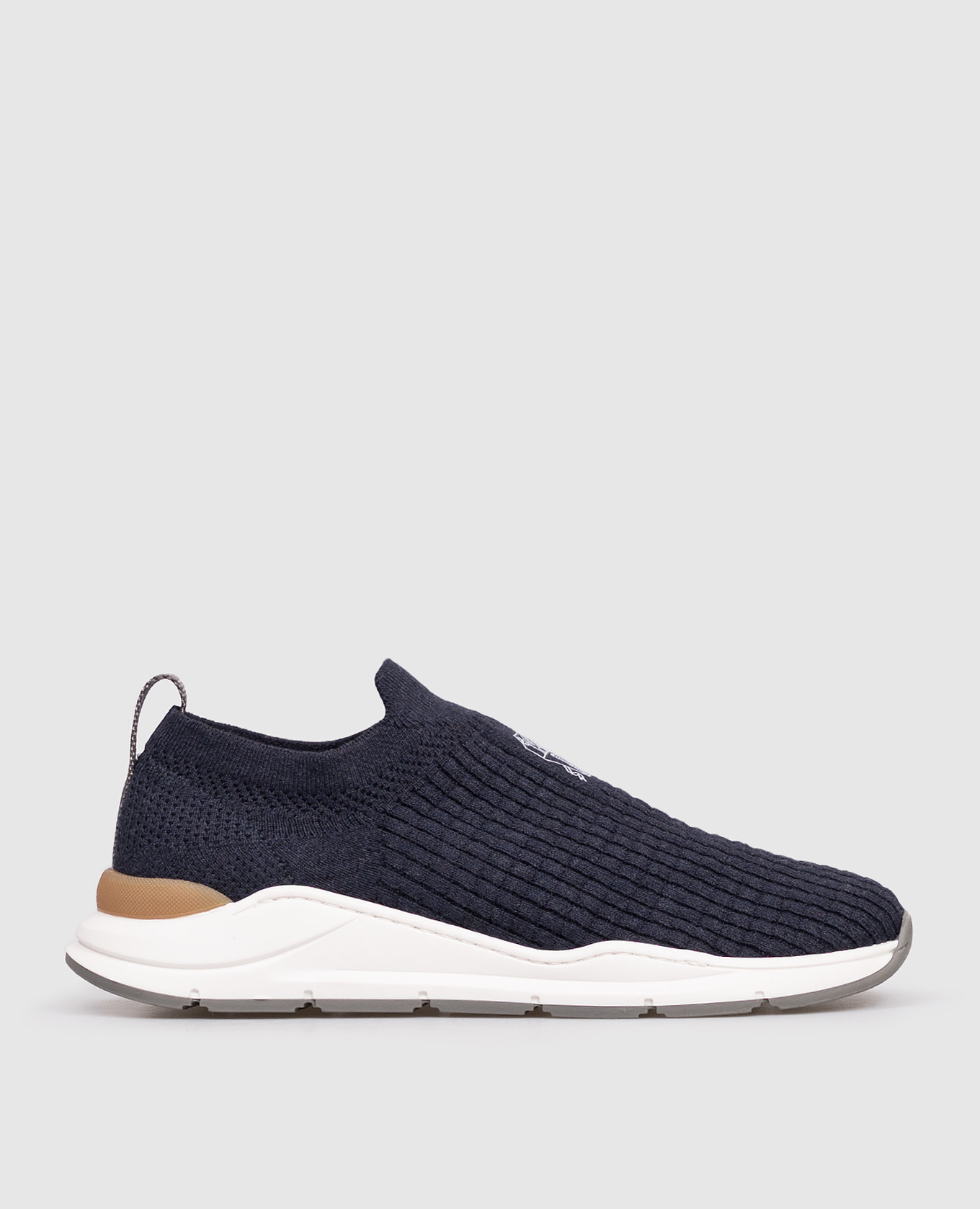 Children&#39;s blue sneakers with emblem Brunello Cucinelli