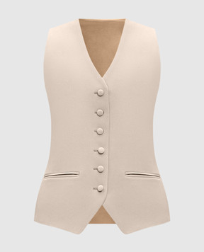 Jacob Lee Beige silk vest WWV060SS25SCSD