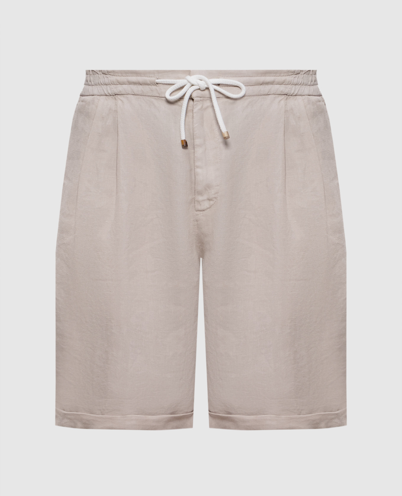 

Beige linen shorts with lapels Brunello Cucinelli