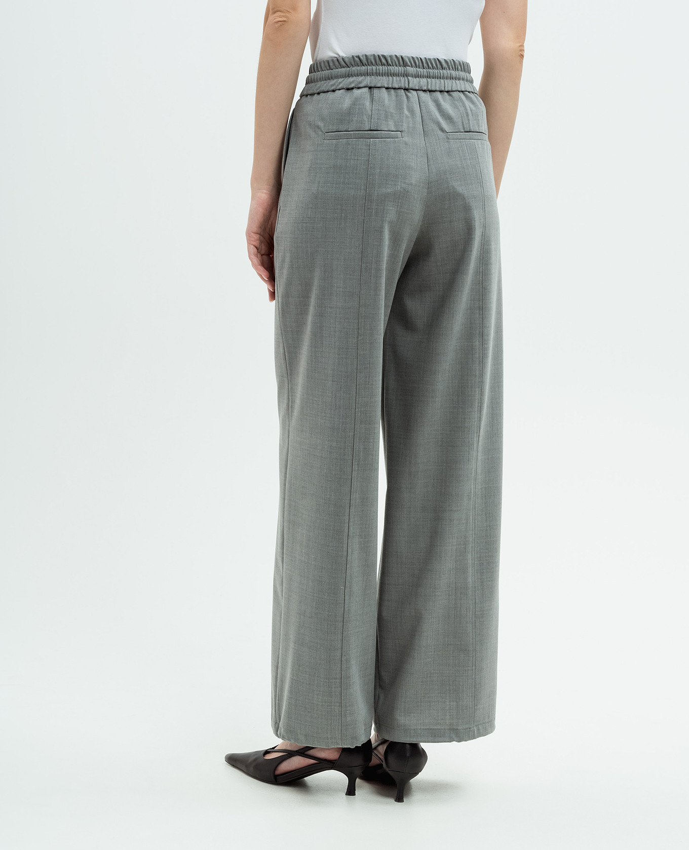 

Gray wool trousers with logo Peserico, Grey