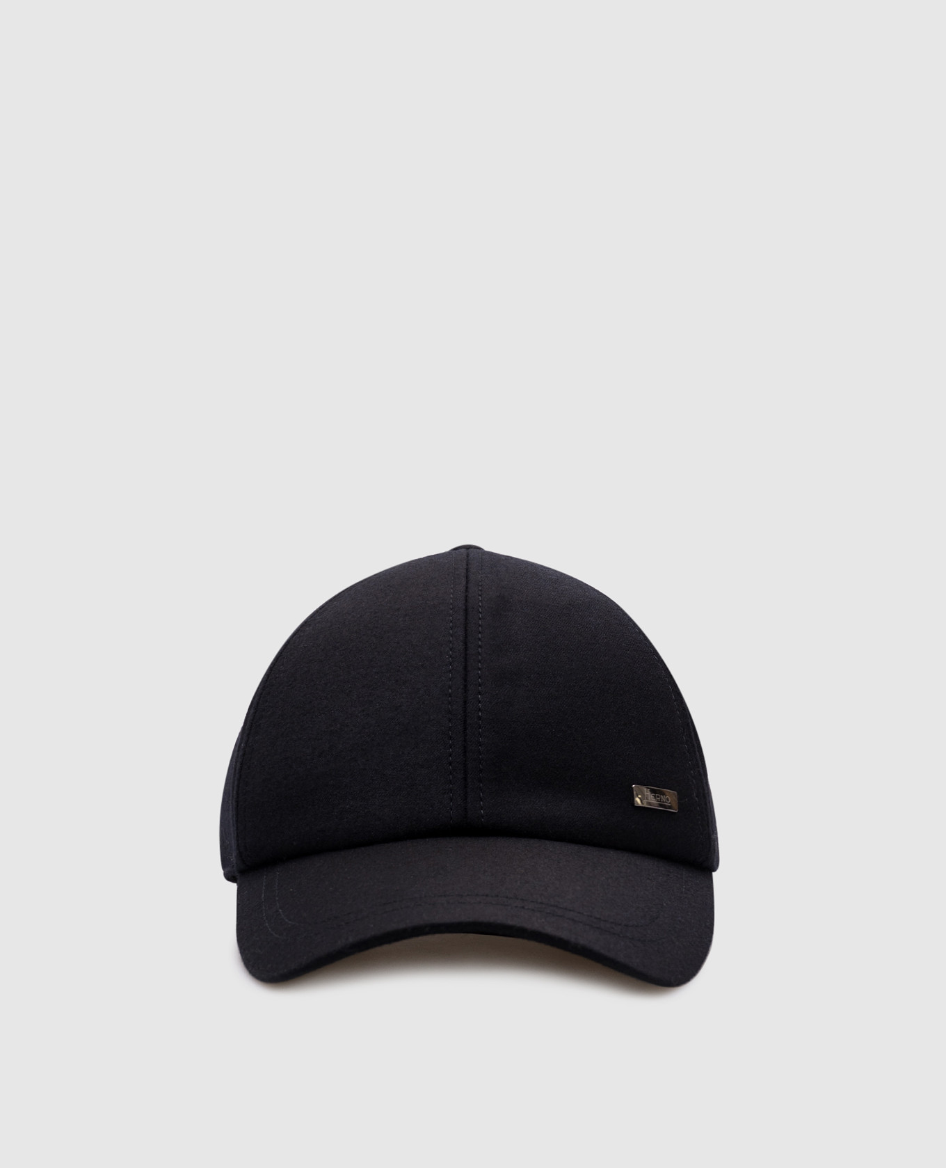 

Blue wool and silk cap with logo Herno